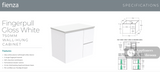 Fienza MON75FR Montana Fingerpull 750 Gloss White Wall Hung Vanity Right Drawers - Vanity Units