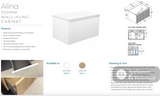 Fienza MON75RW 750 Montana Alina Satin White Wall-Hung Vanity - Vanity Units