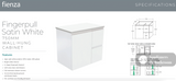 Fienza MON75ZL Montana Fingerpull 750 Gloss White Wall Hung Vanity Left Drawers - Vanity Units