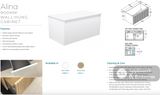 Fienza MON90RW 900 Montana Alina Satin White Wall-Hung Vanity - Vanity Units