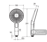 Fienza MSH140CO Kuro Hand Shower Head Brushed Copper