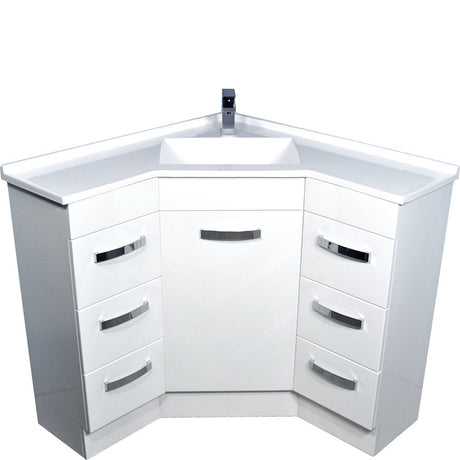 Fienza PC9090 Corner 900x900 Vanity Unit White - Vanity Units
