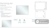 Fienza PEM-12090 Pencil Edge Rectangular Mirror 1200 x 900mm - Mirrors