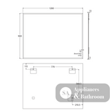 Fienza PEM-12090 Pencil Edge Rectangular Mirror 1200 x 900mm - Mirrors