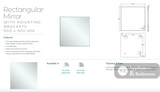Fienza PEM-9090 Pencil Edge Rectangular Mirror 900 x 900mm - Mirrors