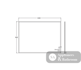 Fienza PEM12090G Pencil Edge Rectangular Glue-On Mirror 1200 x 900mm - Mirrors