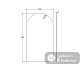 Fienza PEM500A Arch Mirror 500 x 900mm - Mirrors