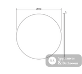 Fienza PEM750R Round Mirror 750mm - Mirrors