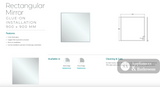 Fienza PEM9090G Pencil Edge Rectangular Glue-On Mirror 900 x 900mm - Mirrors