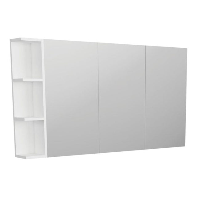 Fienza PS135 Pencil Edge 1200 Mirror Cabinet 1 Side Shelf - Mirrors & Cabinets