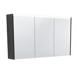 Fienza PSC1200B-LED 1200mm Mirror LED Cabinet Satin Black - Mirrors & Cabinets