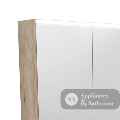 Fienza PSC1200S-LED 1200mm Mirror LED Cabinet Scandi Oak - Mirrors & Cabinets