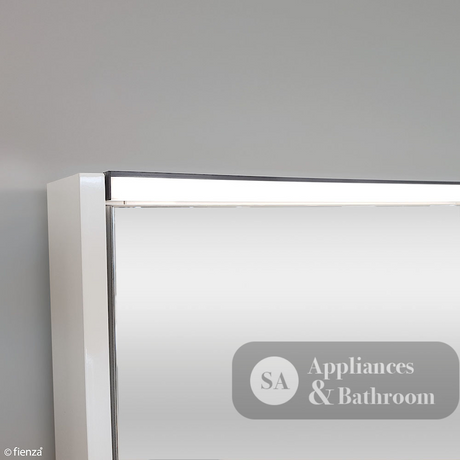 Fienza PSC1200SMW-LED 1200mm Mirror LED Cabinet with Undershelf Satin White - Mirrors & Cabinets
