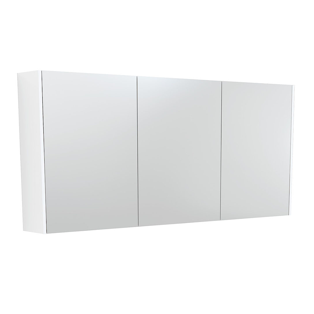 Fienza PSC1500MW Mirror Cabinet 1500mm with Side Panels Satin White - Mirrors & Cabinets