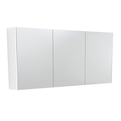 Fienza PSC1500MW Mirror Cabinet 1500mm with Side Panels Satin White - Mirrors & Cabinets