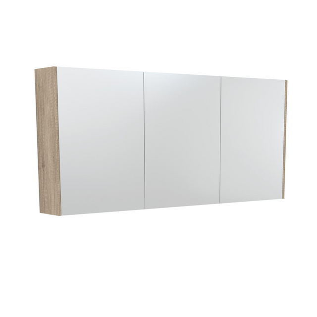 Fienza PSC1500S Mirror Cabinet 1500mm with Side Panels Scandi Oak - Mirrors & Cabinets