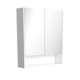 Fienza PSC750SMW 750mm Mirror Cabinet with Undershelf Satin White - Mirrors & Cabinets