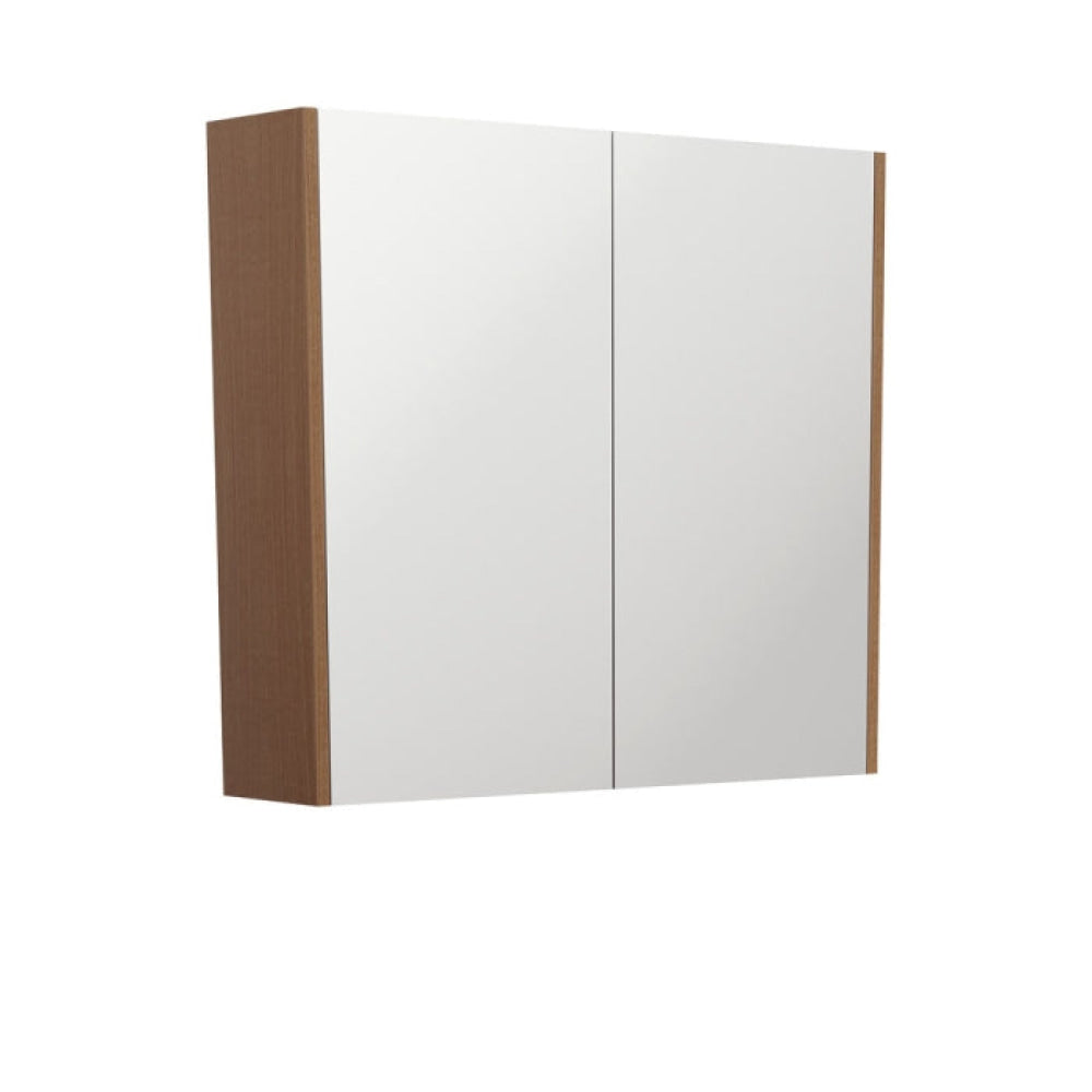 Fienza PSC750WA 750 Mirror Cabinet with Walnut Side Panels - Mirrors & Cabinets