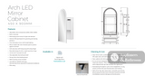 Fienza PSH450ARCH-LED Arch 450 x 900mm Mirror Cabinet - Mirrors & Cabinets