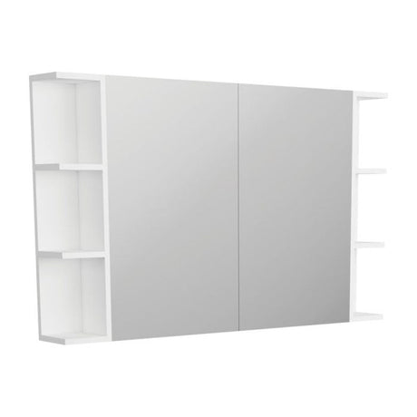 Fienza PSS120 Pencil Edge 900 Mirror Cabinet 2 Side Shelves - Mirrors & Cabinets