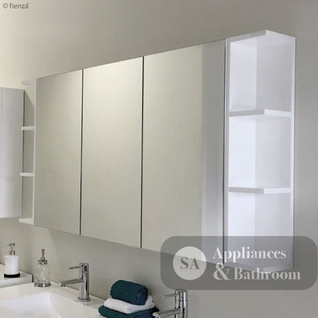 Fienza PSS150 Pencil Edge 1200 Mirror Cabinet 2 Side Shelves - Mirrors & Cabinets