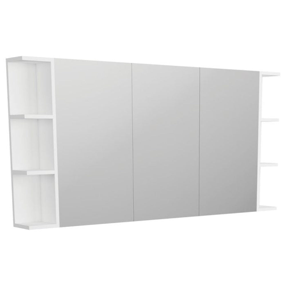 Fienza PSS150 Pencil Edge 1200 Mirror Cabinet 2 Side Shelves - Mirrors & Cabinets