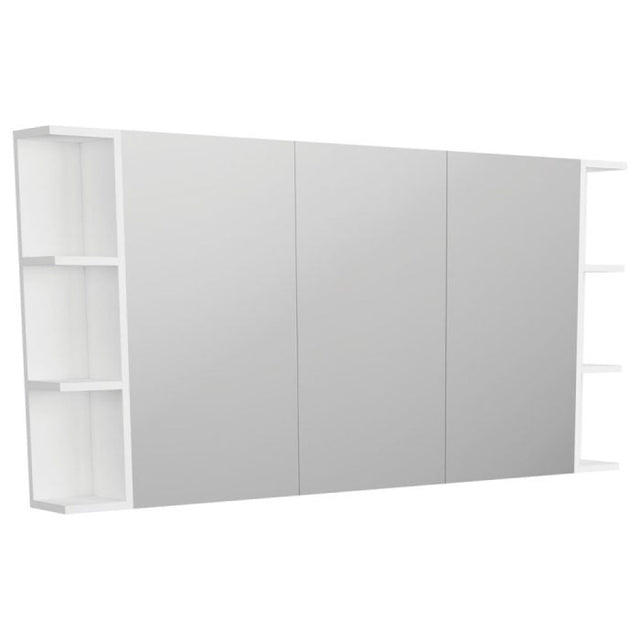 Fienza PSS150 Pencil Edge 1200 Mirror Cabinet 2 Side Shelves - Mirrors & Cabinets
