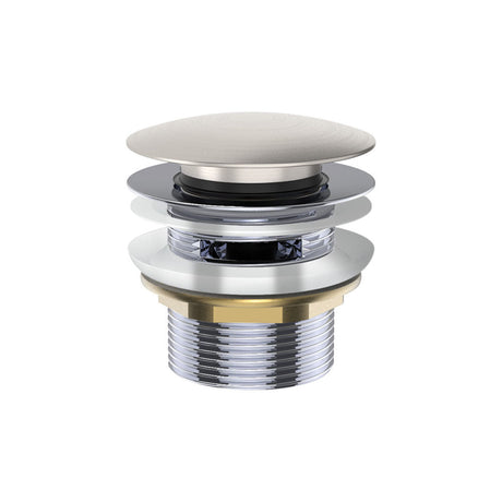 Fienza Pull-Out / Pop-up 40mm Bath Waste - Brushed Nickel - With Overflow - Bath Pop up Waste