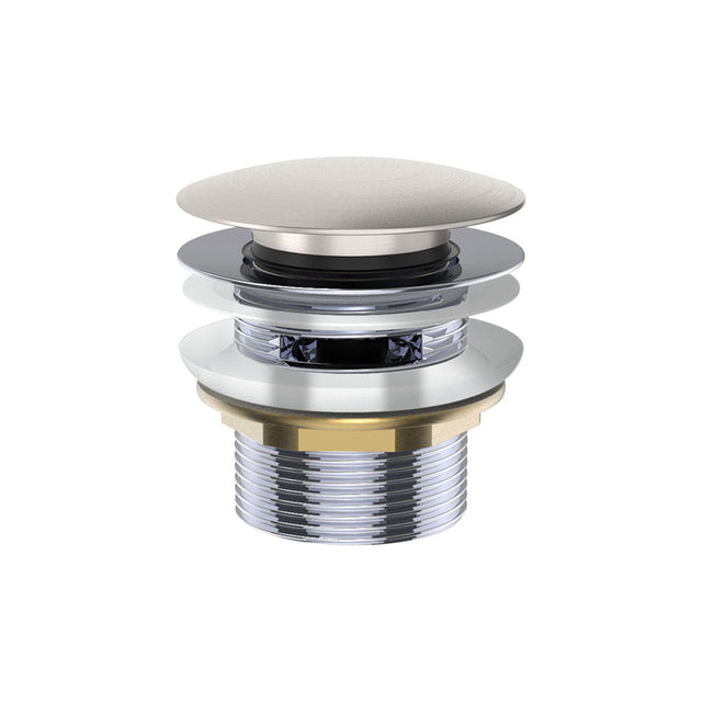 Fienza Pull-Out / Pop-up 40mm Bath Waste - Brushed Nickel - With Overflow - Bath Pop up Waste