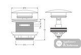 Fienza Pull-Out / Pop-up 40mm Bath Waste - Matte White - Bath Pop up Waste