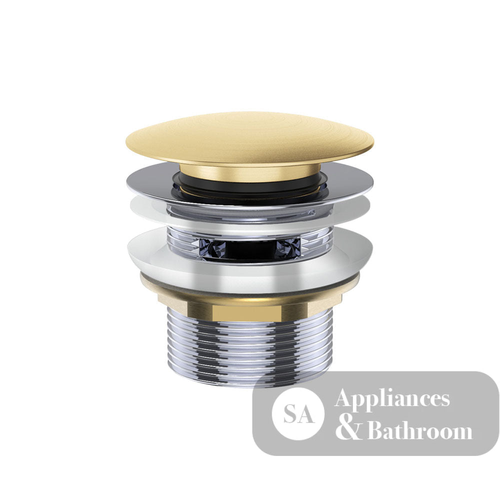 Fienza Pull-Out / Pop-up 40mm Bath Waste - Urban Brass - With Overflow - Bath Pop up Waste