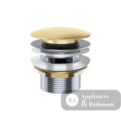 Fienza Pull-Out / Pop-up 40mm Bath Waste - Urban Brass - With Overflow - Bath Pop up Waste