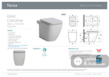 Fienza Rak Caroline Wall-Faced Suite - Wall Faced Suite