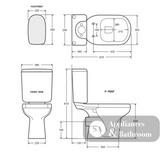 Fienza Rak Liwa Close-Coupled Suite P-Trap - White - Closed Coupled Suites