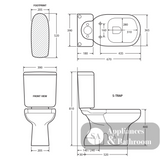 Fienza Rak Liwa Close-Coupled Suite S-Trap 140 - White - Closed Coupled Suites