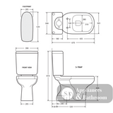 Fienza Rak Liwa Close-Coupled Suite S-Trap 240 - White - Closed Coupled Suites