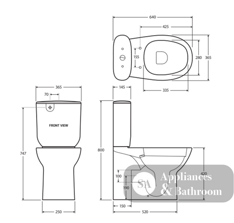 Fienza Rak Morning Back-to-Wall Suite Top Inlet - Back to Wall Suites