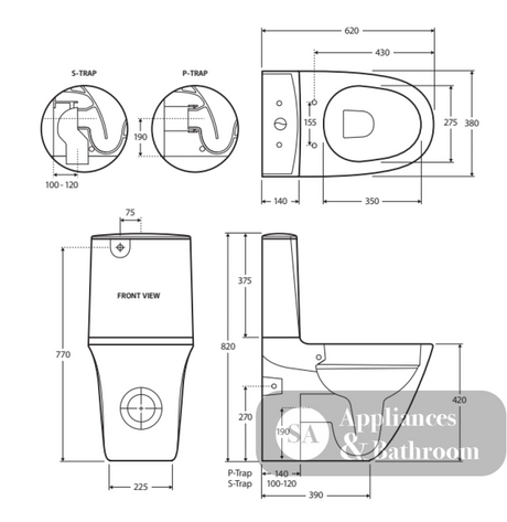 Fienza Rak Sensation Back-to-Wall Suite - Back to Wall Suites