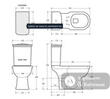 Fienza Rak Washington Close-Coupled Suite S-Trap 240 - Ivory - Closed Coupled Suites