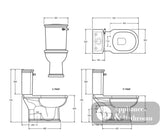 Fienza Rak Washington Front Lever Close-Coupled Suite S-Trap - Closed Coupled Suites