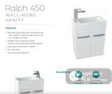 Fienza Ralph 4525Wall White 450Mm Vanity Unit Wall Hung - Special Order Units