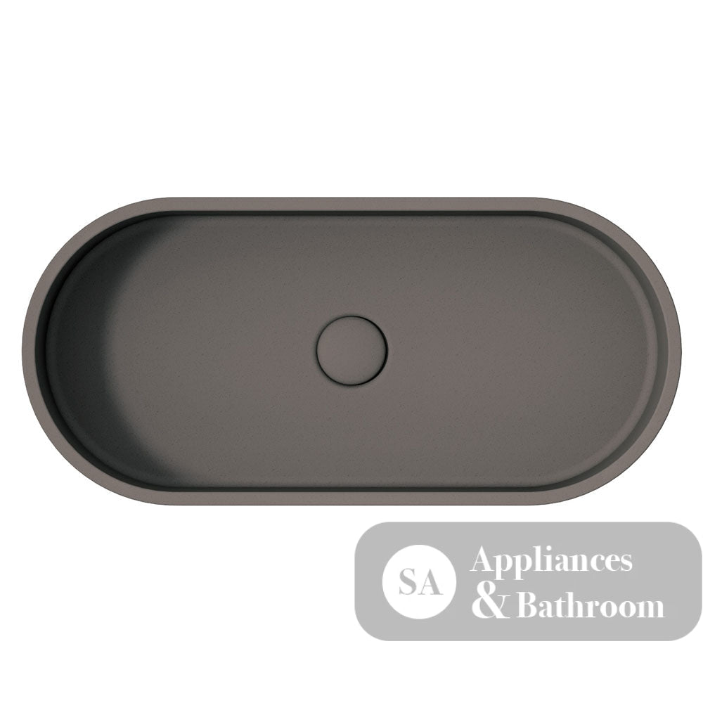 Fienza RB013 Jada Pill Concrete Above Counter Basin Warm Grey - Basins