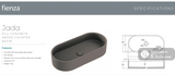 Fienza RB013 Jada Pill Concrete Above Counter Basin Warm Grey - Basins