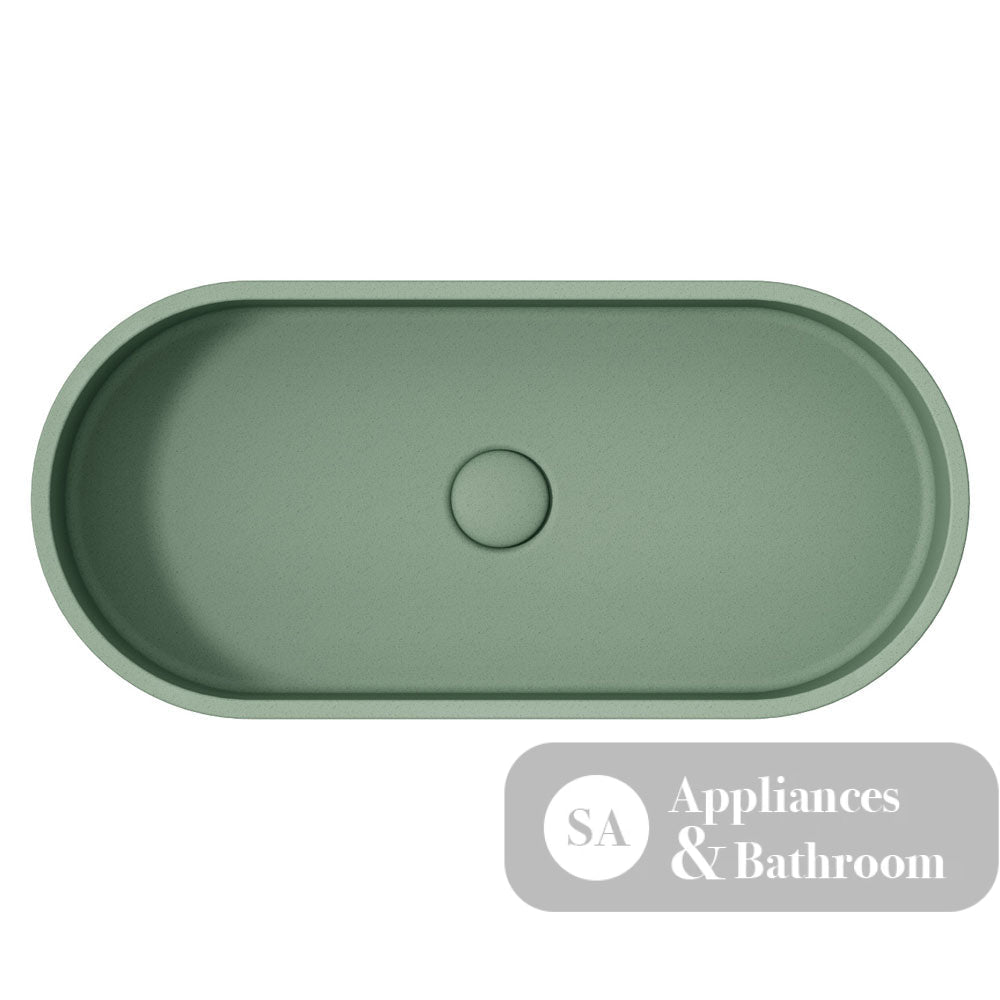 Fienza RB013SG Jada Pill Concrete Above Counter Basin Sage - Basins