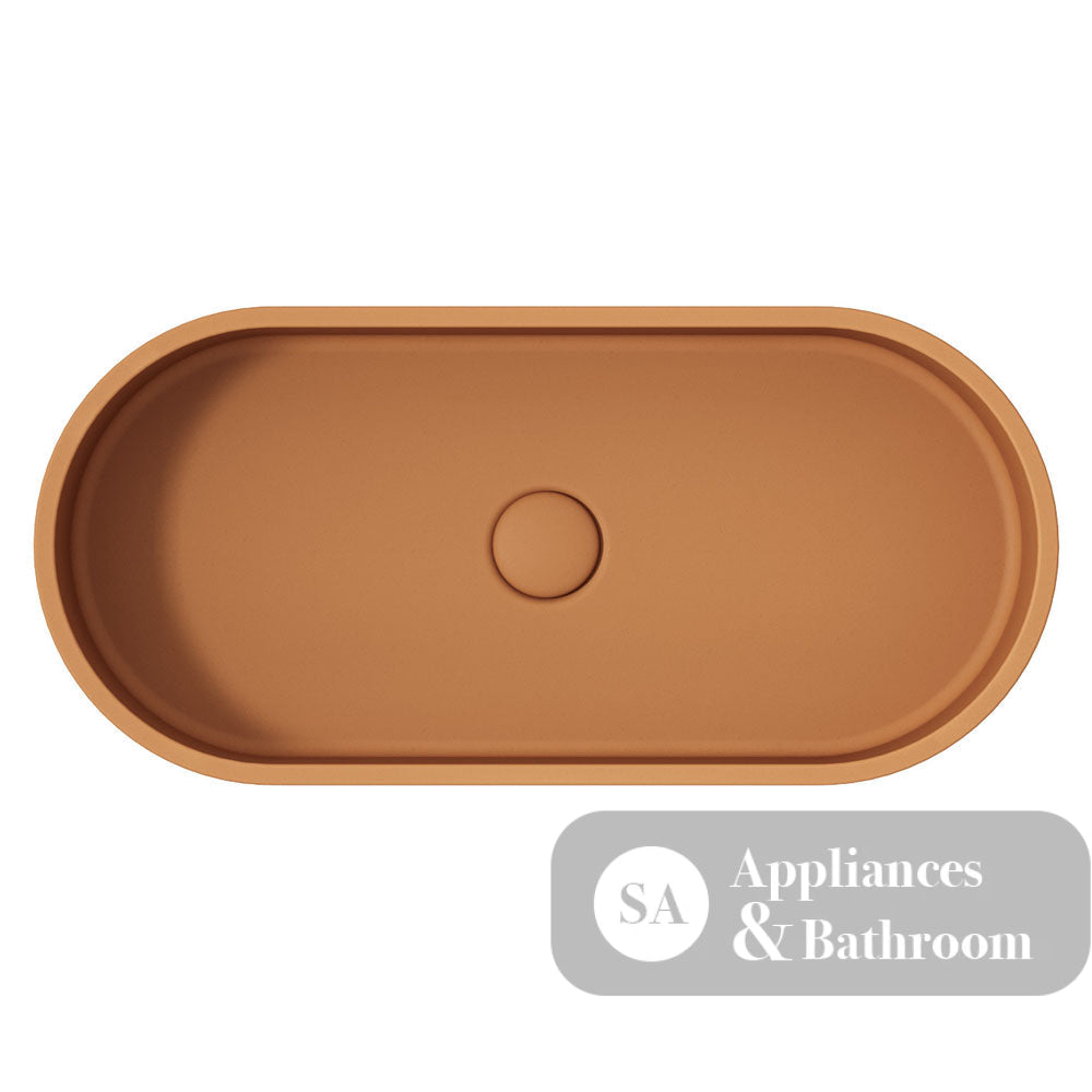 Fienza RB013TU Jada Pill Concrete Above Counter Basin Tuscan - Basins