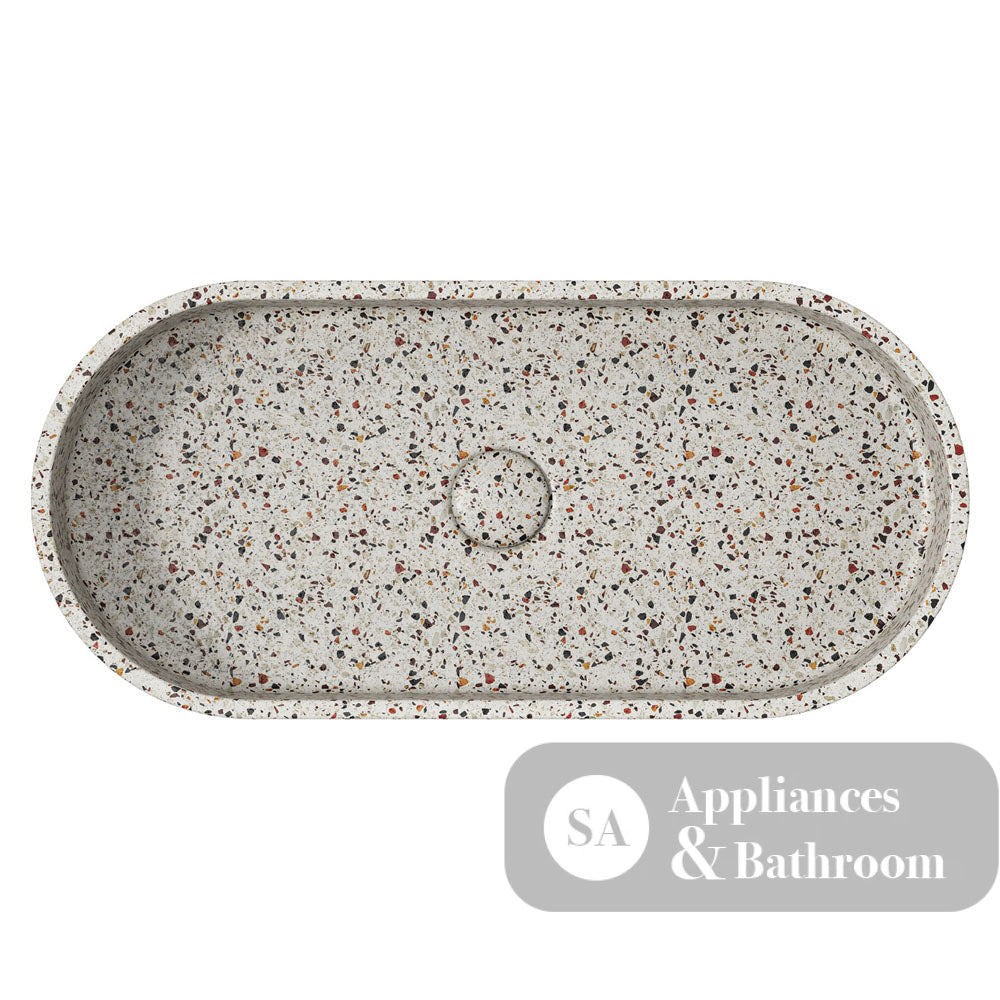 Fienza RB013TZ Jada Pill Concrete Above Counter Basin Terrazzo - Basins