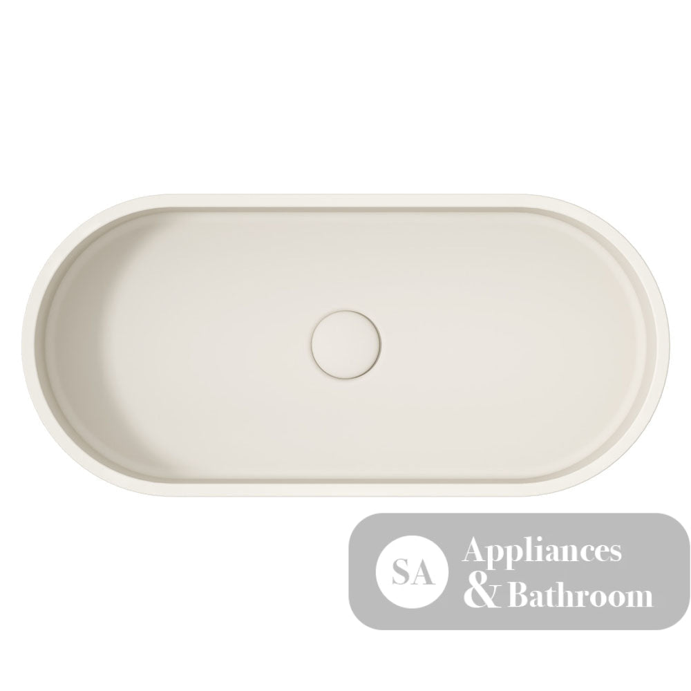 Fienza RB013W Jada Pill Concrete Above Counter Basin Warm White - Basins