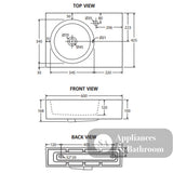 Fienza RB039L-1 Reba Left Bowl Wall Basin One Tap Hole - Basins
