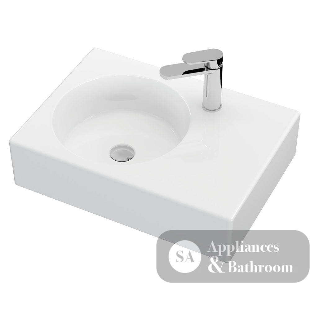 Fienza RB039L-1 Reba Left Bowl Wall Basin One Tap Hole - Basins