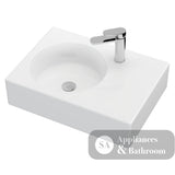 Fienza RB039L-1 Reba Left Bowl Wall Basin One Tap Hole - Basins